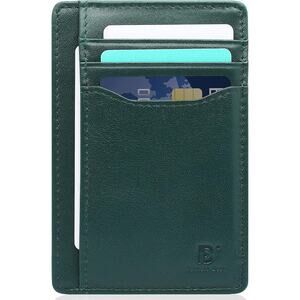 New Pomelo Best Hunter Green Genuine Leather Wallet RFID Blocking Card Holder